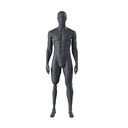 Maniquí de deporte con prótesis de pierna, hombre, gris grafito, cabeza estilizada, postura de pie 401 