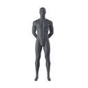 Sport heren mannequin, grafiet grijs, gestilleerd hoofd, staande pose 310 