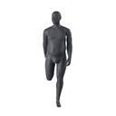 Stretch Schaufensterpuppe Herr, Plus-size-modell, graphitgrau, stillierten Kopf, stehende Pose 350 
