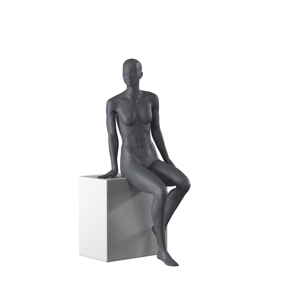 BINK - Sport mannequin, female, graphite grey, stylised head, standing pose 54