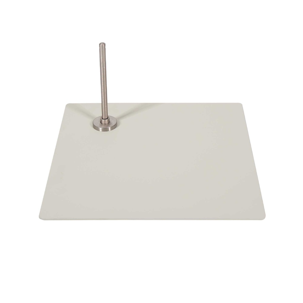 BINK - Square base for  window mannequin , RAL9002 coated steel , including footpin
