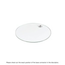 Socle rond Ø 35 cm avec connecteur en chrome type M12 pour mannequin enfant 