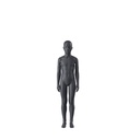 Mannequin sportif, enfant, gris graphite, 10ans, tête abstraite, pose debout 608 