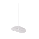 Büstenständer mit Zentralanschluss, 55cm, Platte in Boulderform, pulverbeschichtet weiß 