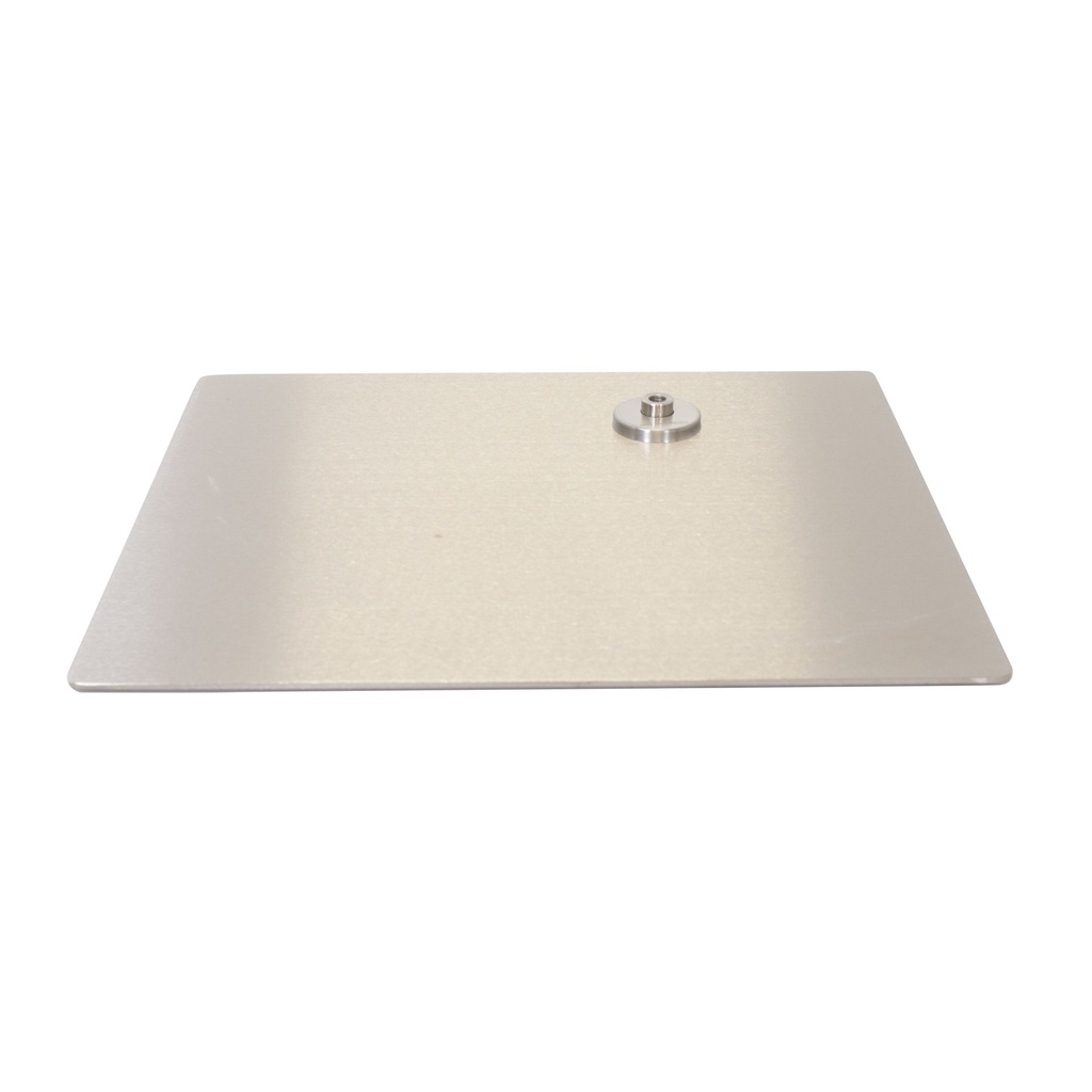 BINK - Base de mannequin rectangulaire 45x40 cm, acier inoxydable brossé