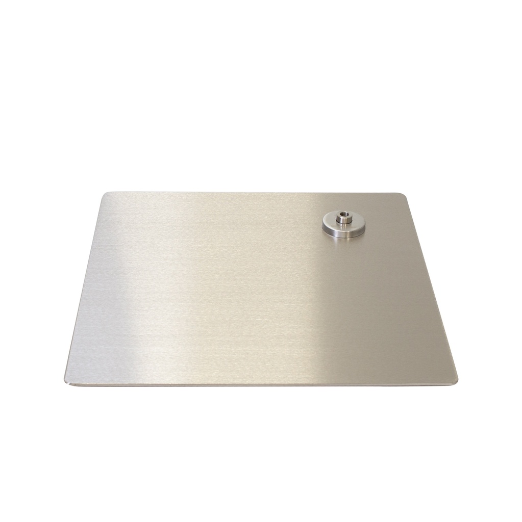 BINK - Base de mannequin carrée 40x40 cm, acier inoxydable brossé