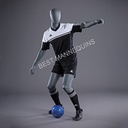 Mannequin homme avec tête abstraite, finition nano, Metro Sport