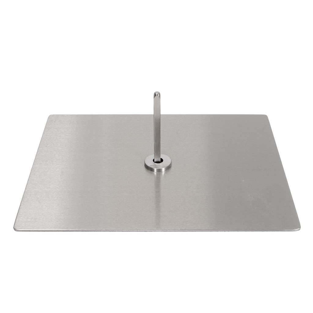 BINK - Socle rectangulaire pour une tige au pied, In Shape, mannequin d'étalage adulte, RVS