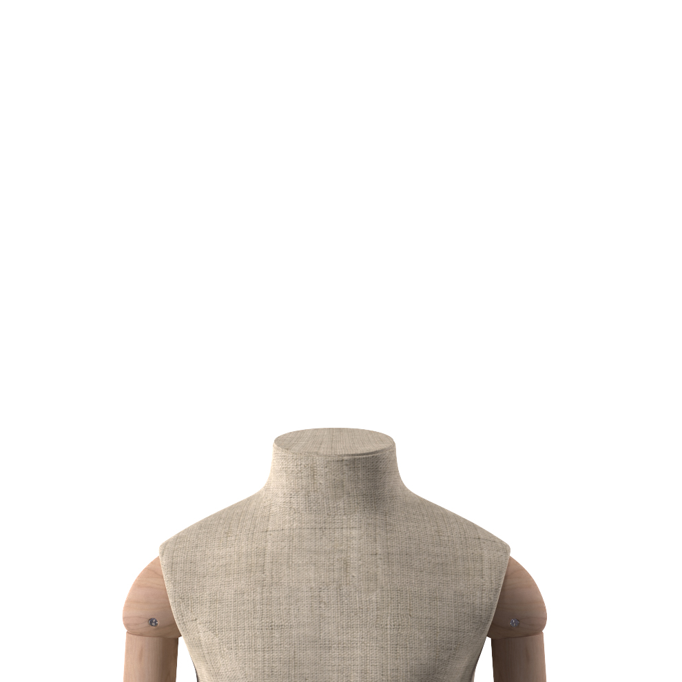 BINK - Neck block for kids mannequin 4Y, beige fabric, Maison Marlu