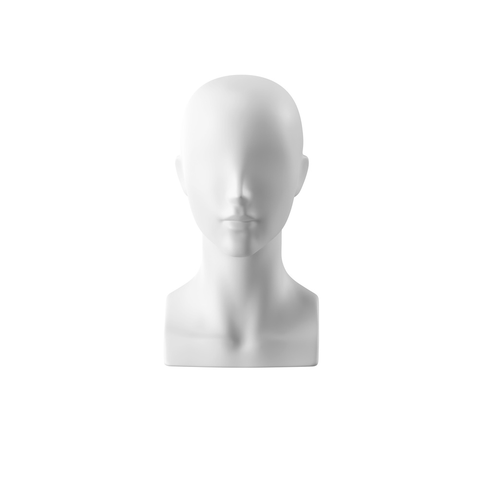 BINK - Display met abstract gestilleerd dameshoofd voor accessoires, wit mat