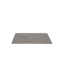Base de mannequin rectangulaire 45x30 cm, acier inoxydable brossé