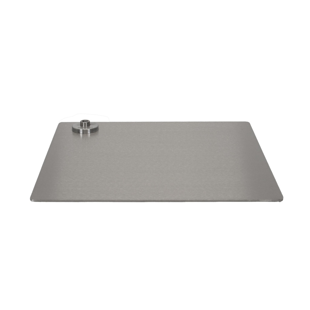 BINK - Base de mannequin carrée 40x40 cm, acier inoxydable brossé
