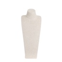 Porte-collier, hauteur 54 cm, entièrement recouvert de tissu beige