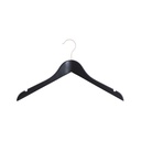 Black clothes hanger, width 38 cm, lotus wood, nickel hook - box of 100 pcs