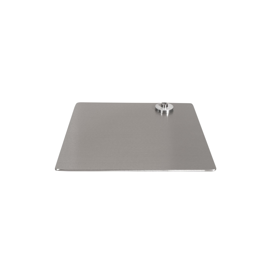 BINK - Base de mannequin carrée 30x30 cm, acier inoxydable brossé