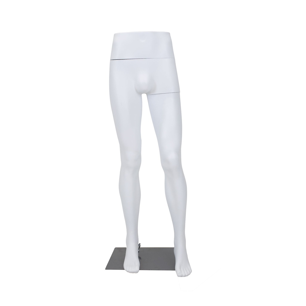 BINK - Expositor para pantalones blancos de hombre, plástico, base metálica y pasador para pantorrillas