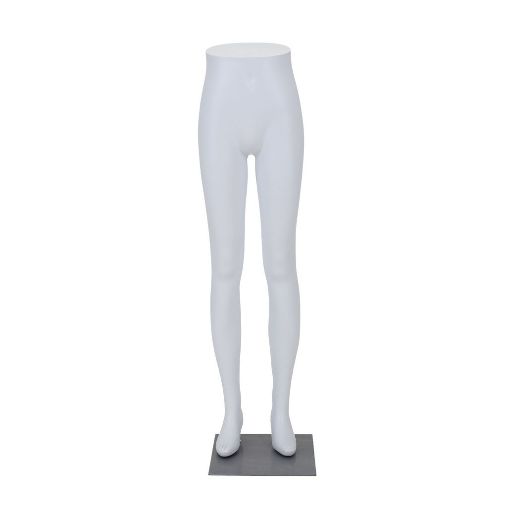BINK - Présentoir pantalon blanc pour femme, plastique, socle en métal et pin de pied