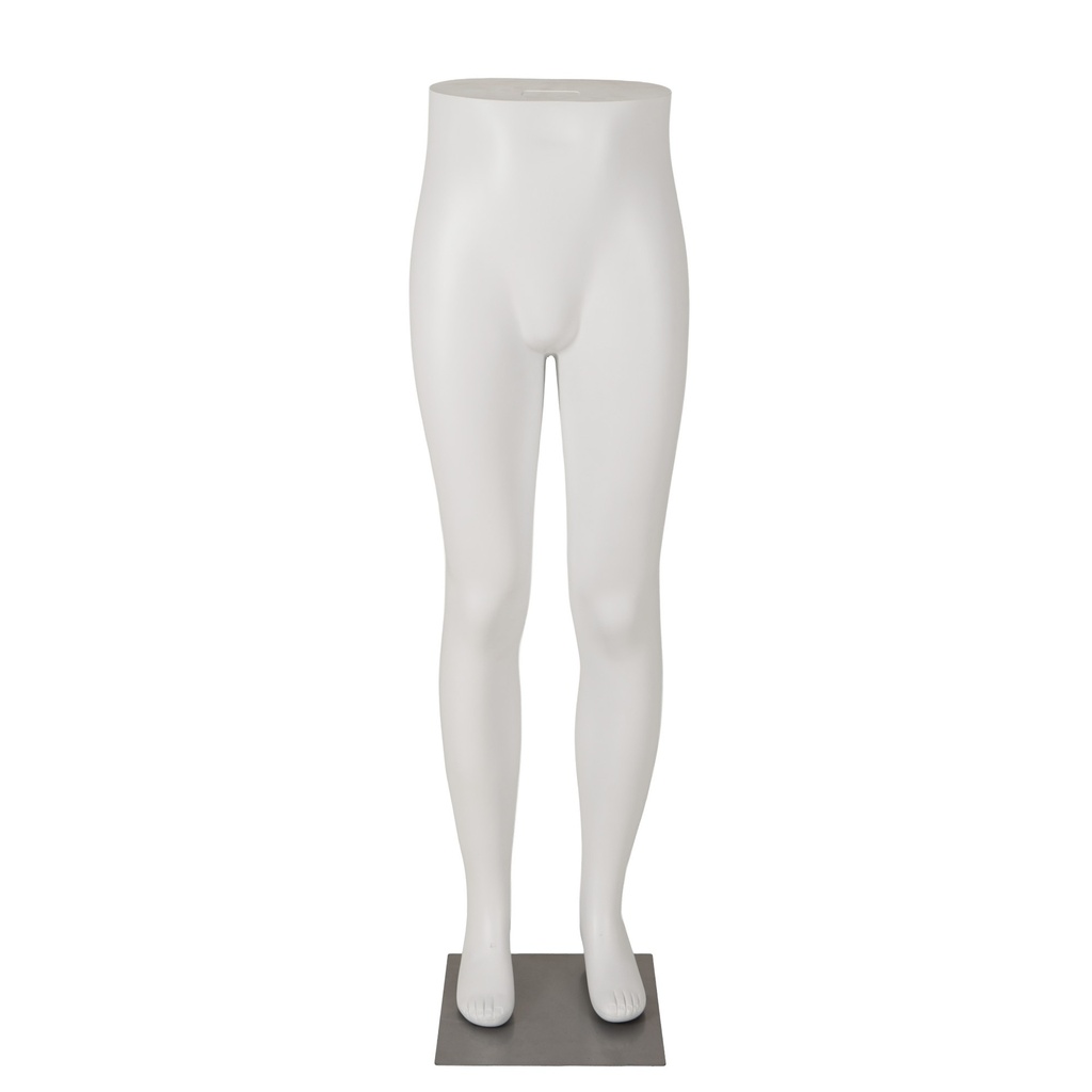 BINK - Expositor para pantalones blancos de hombre, plástico, base metálica y pasador para pies