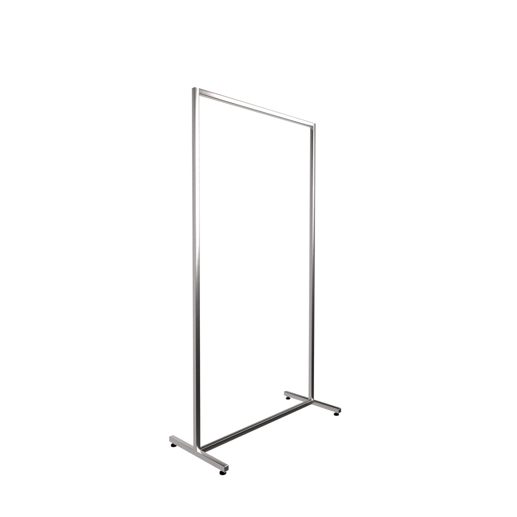 BINK - Heavy duty clothing rack, short model, for long dresses, square metal tube, brushed steel