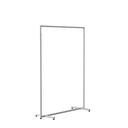 Adjustable clothing rack, round metal tubes, width 120cm, white matt