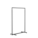 Verstellbarer Kleiderständer, runde Metallrohre, Breite 120 cm, schwarz matt