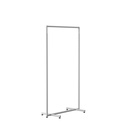 Adjustable clothing rack, round metal tubes, width 90cm, white matt