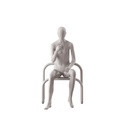Mannequin unisexe, collection NXT - gen Z, couleur gris clair, pose assise 001