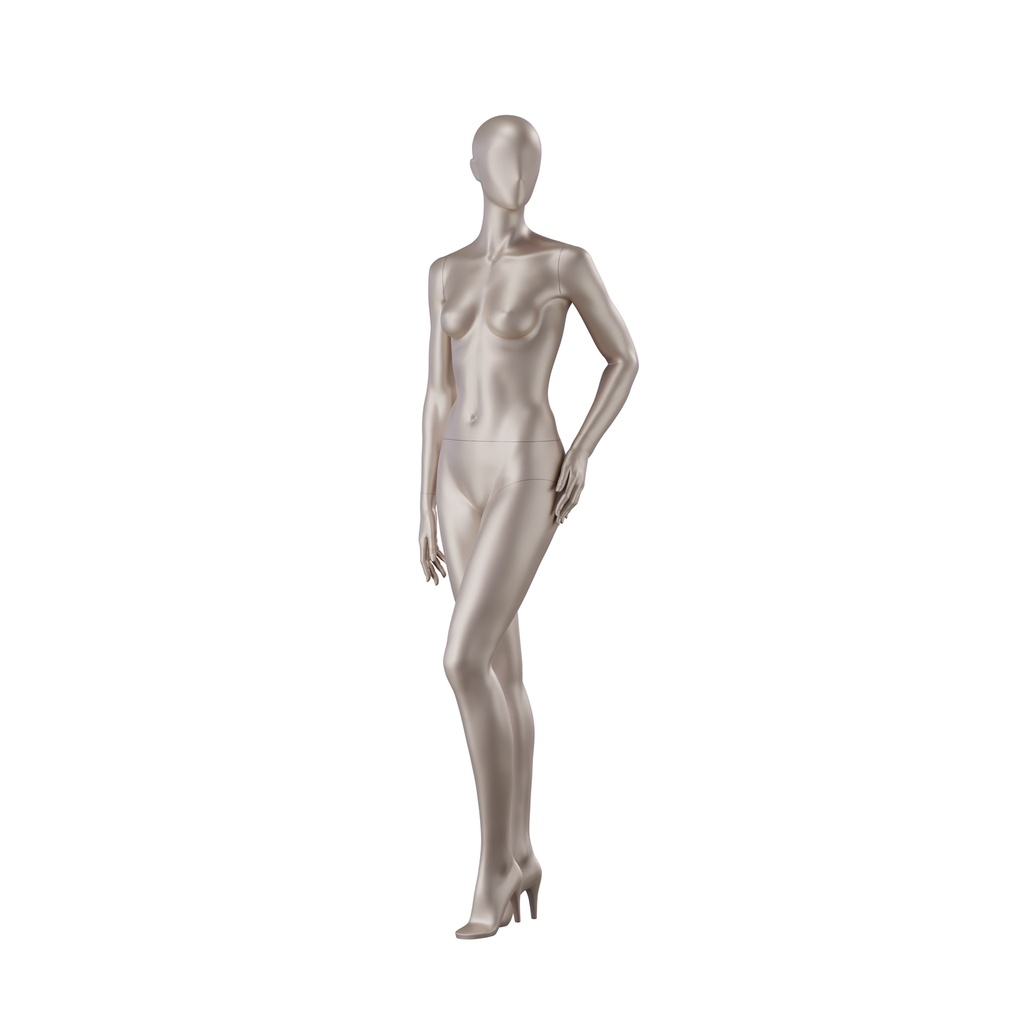 BINK - Paspop lingerie dame, A-cup, metallic huidskleur, staande pose 09A