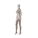 Mannequin lingerie, femme, bonnet D, couleur chair métallique, pose debout 13D