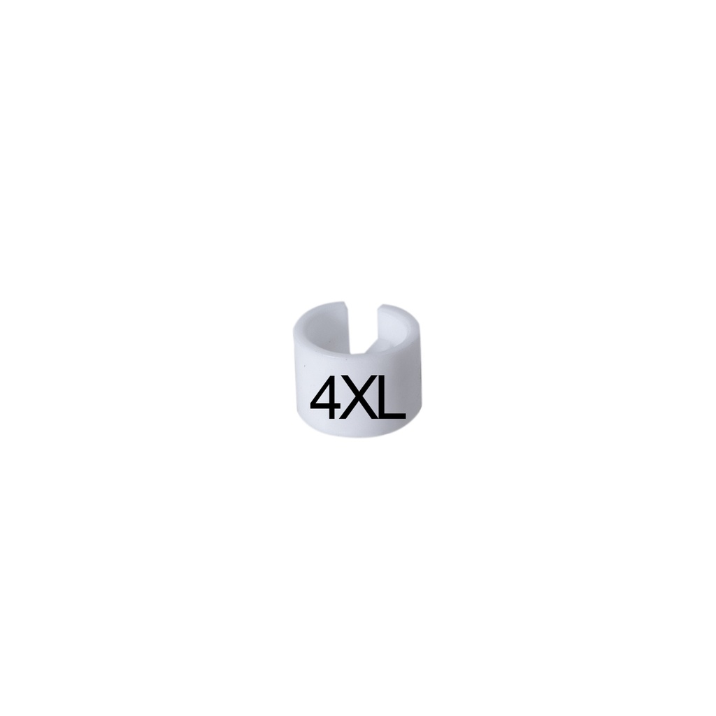 BINK - Colour cubes with size for hangers, mini, white, 4XL ,100 pcs