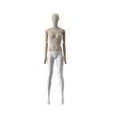 For rent, vintage mannequin, female, wooden arms, covered with fabric, standing pose 01