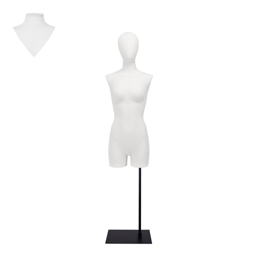 BINK - For rent, female dressform with legs white - EU36 on a black stand