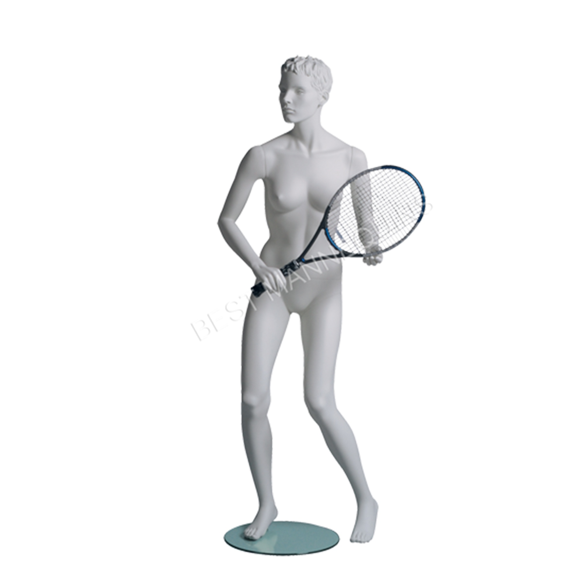 BINK - Maniquí femenino de escaparate, cabello esculpido, todo deporte