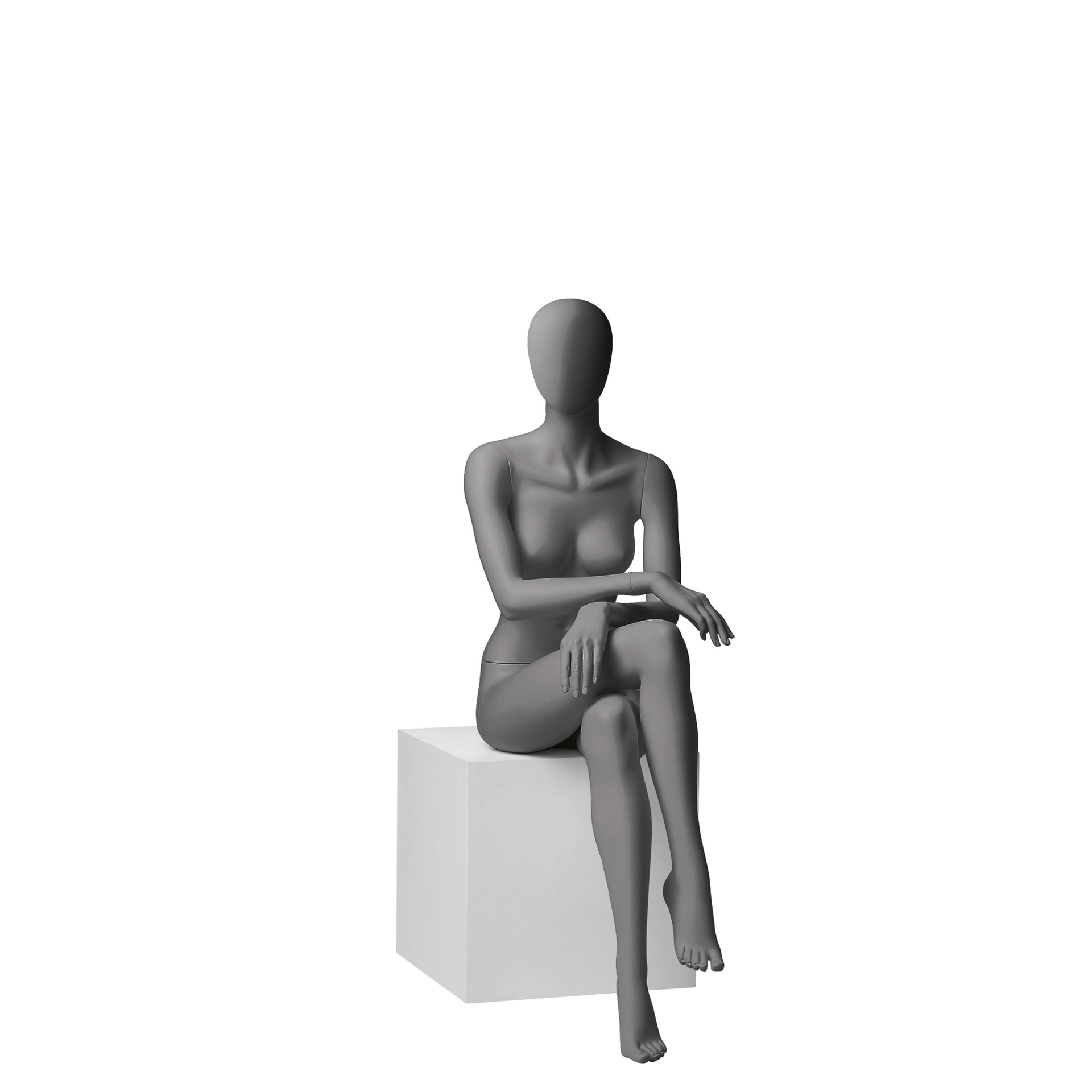 BINK - Zittende damesetalagepop abstract hoofd, ro
