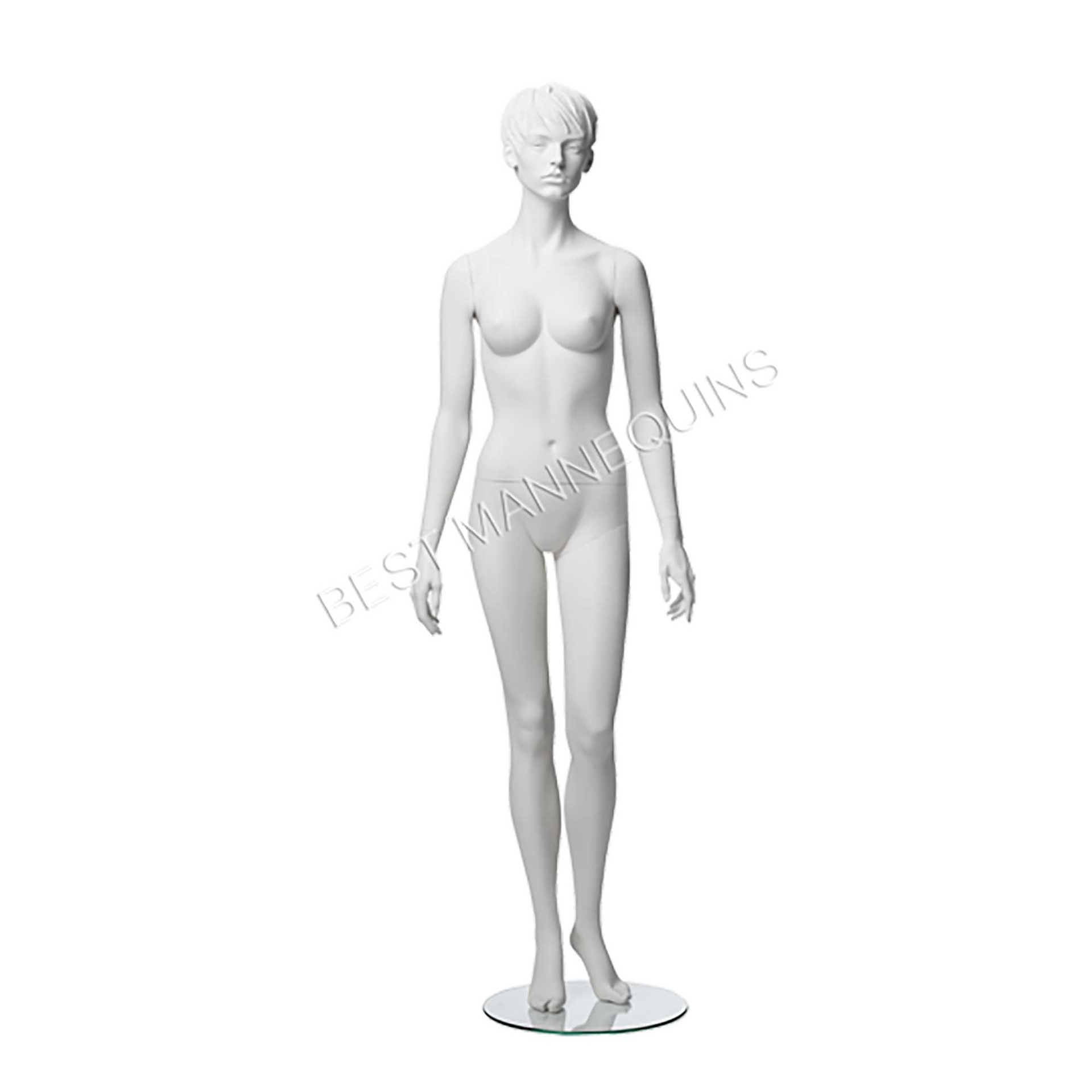 Maniquí femenino de escaparate, cabello esculpido, Adriana