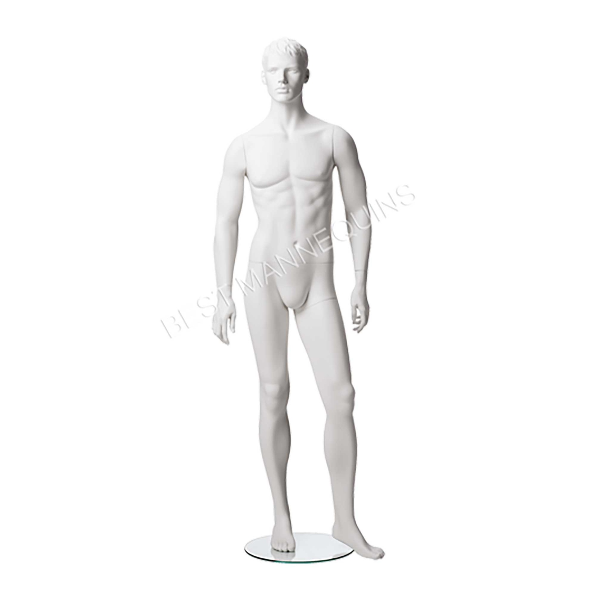 Maniquí masculino de escaparate cabello esculpido, Marvin
