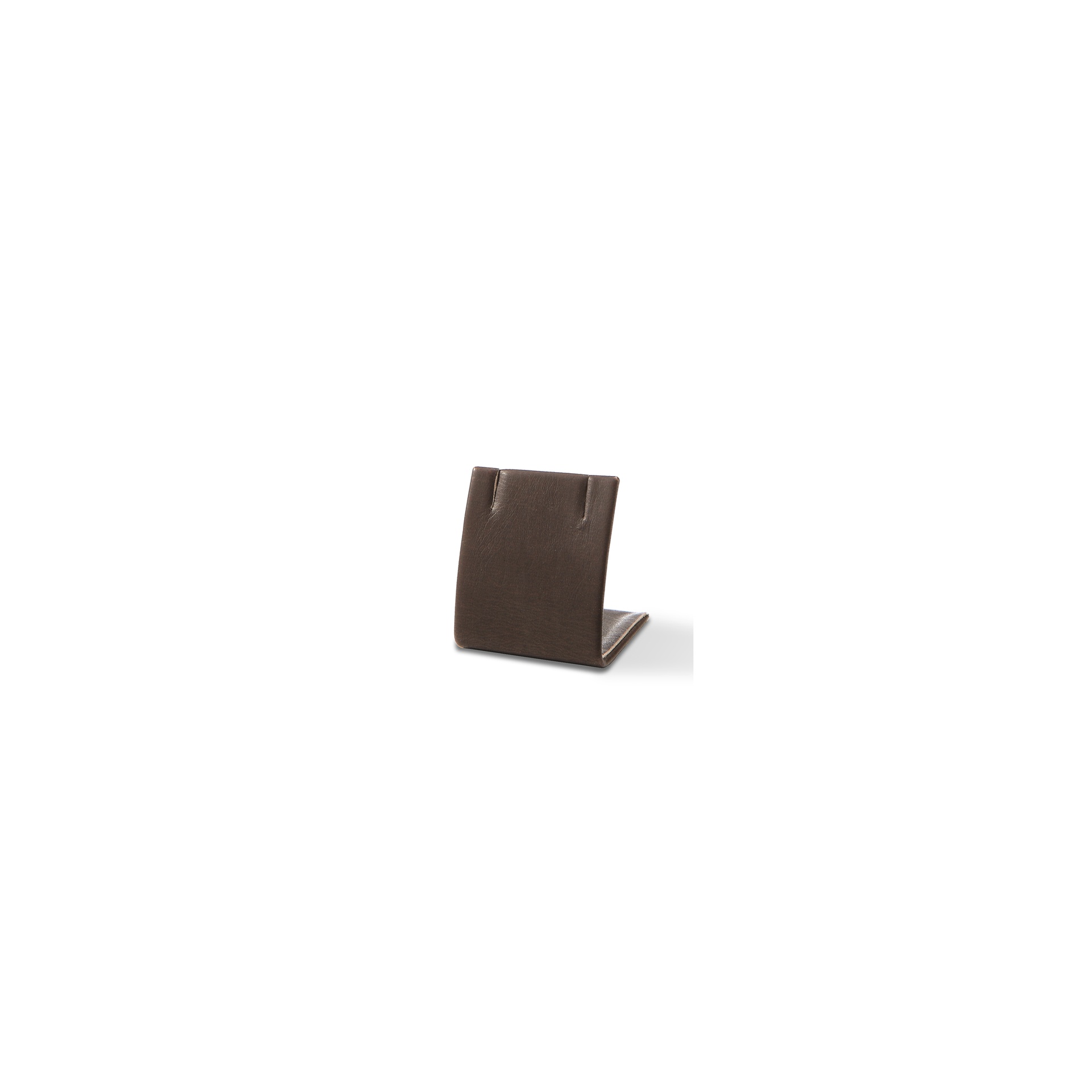BINK - Expositor de pendientes, piel sintética marrón chocolate