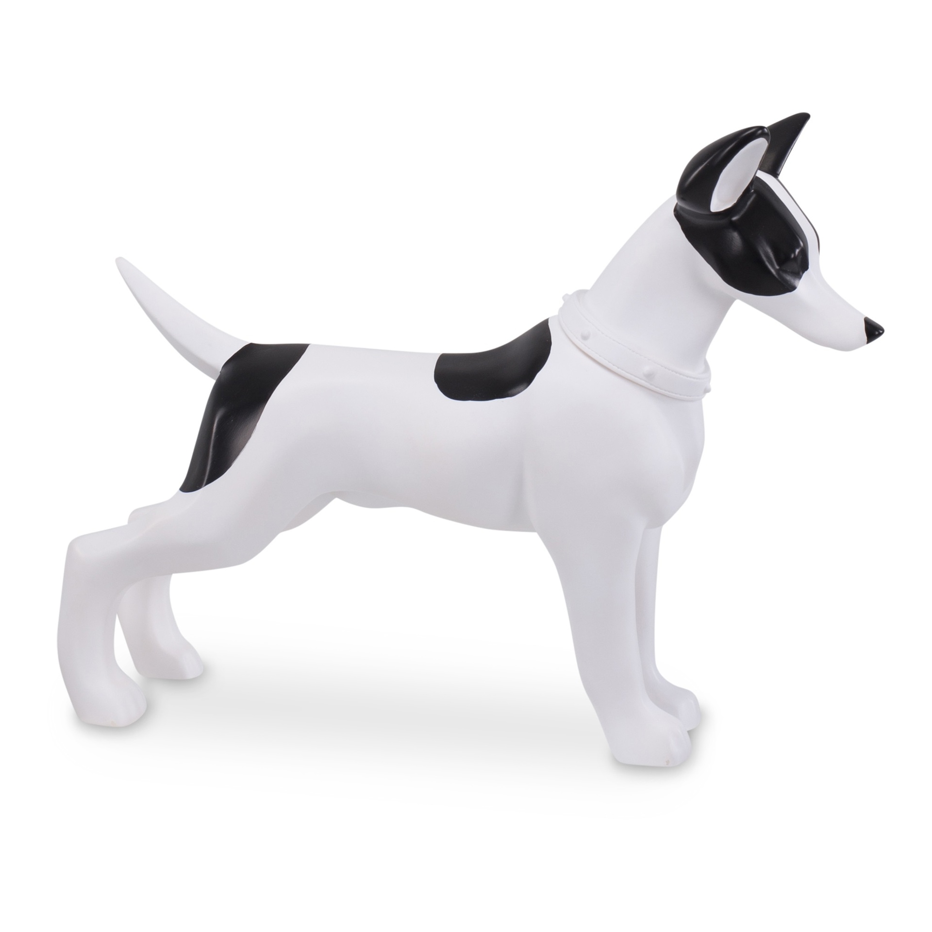 BINK - Dog, plástico, blanco color con negro