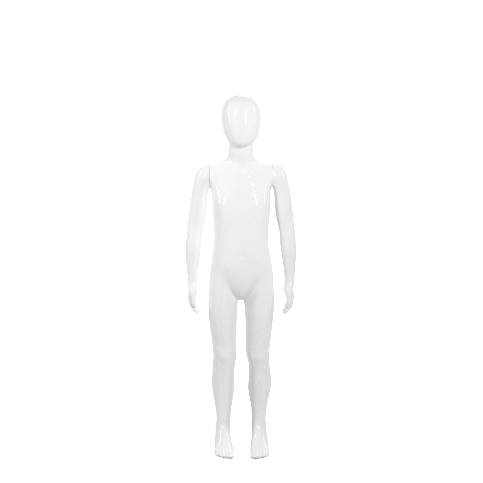 Infantil maniquí abstracto cabeza, 7/8 Y, glossy blanco
