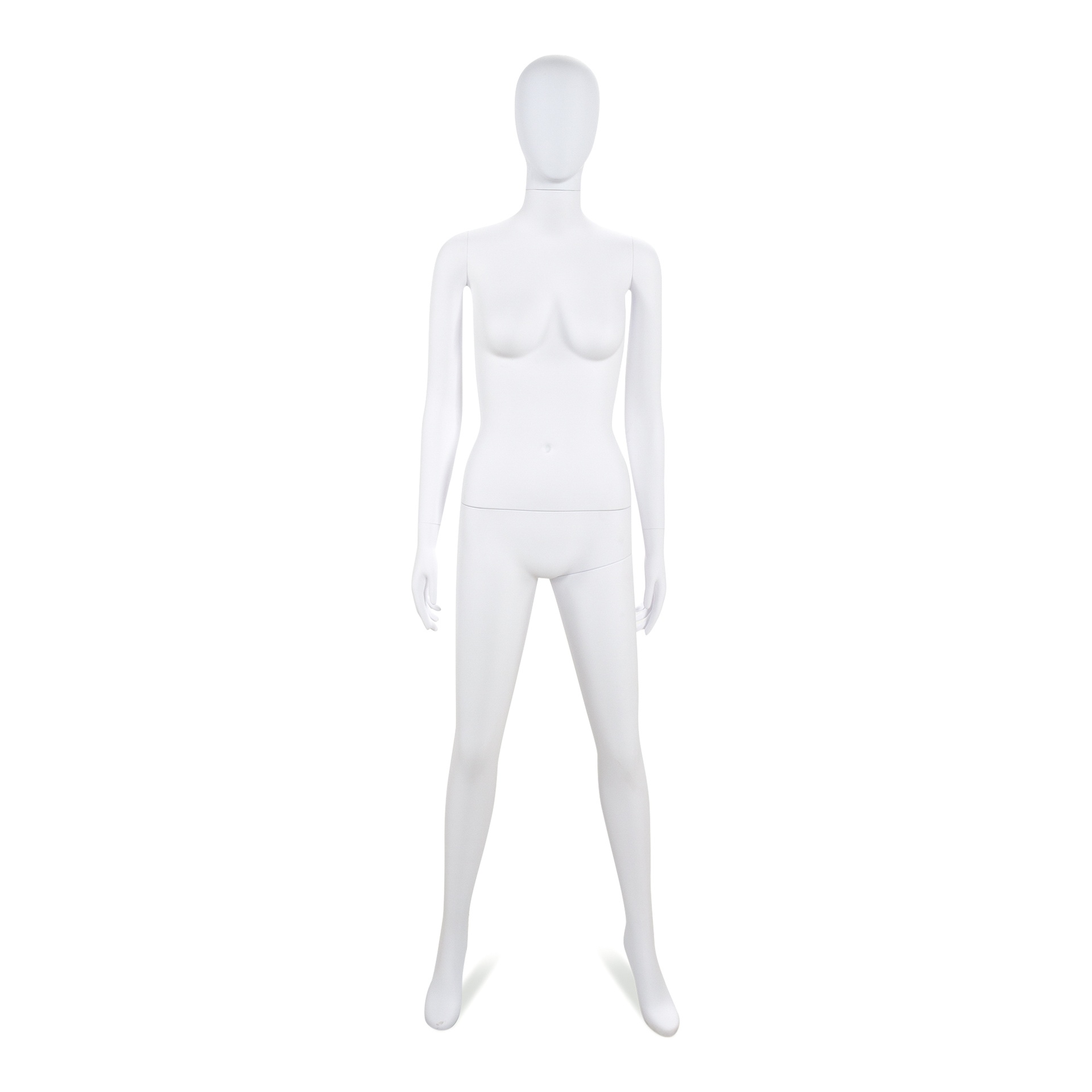 Unzerbrechliche Damen-Mannequin, abstraktes Haupt, recycelbare Puppe aus ABS-Kunststoff, matt weiß, Pose 43