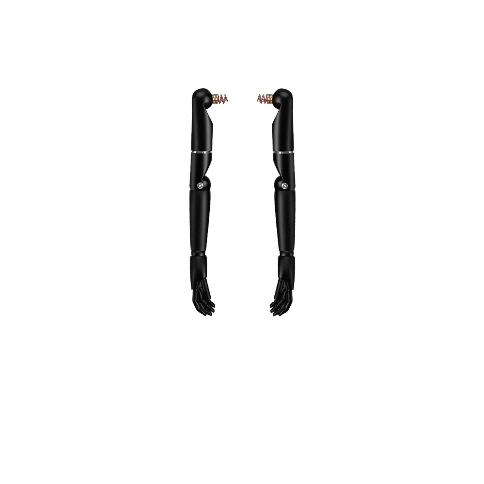 BINK - Pair of articulated wooden arms for couture torso, children, 4 year, lacquered matt black
