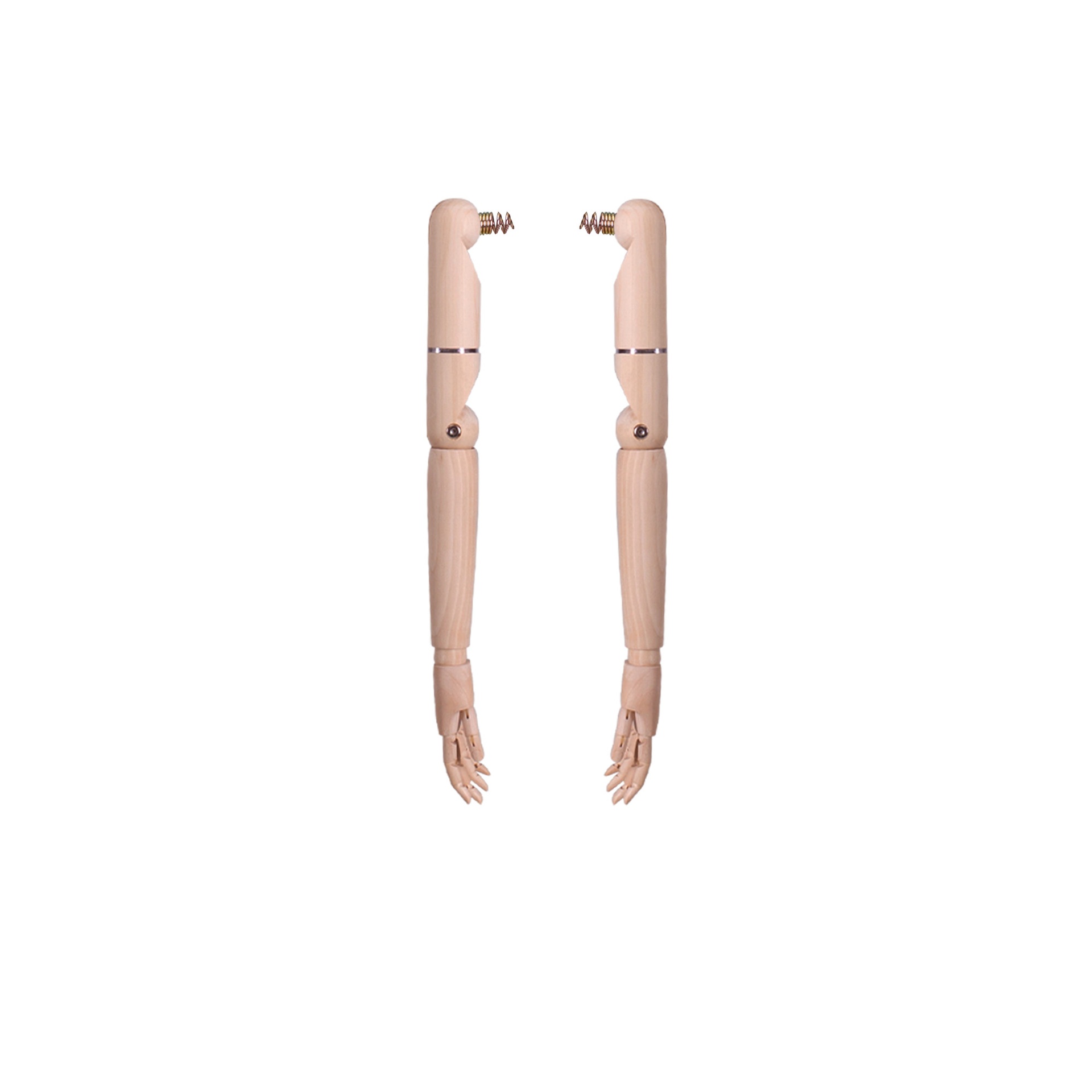 BINK - Pair of articulated wooden arms for couture torso, children, 8 year, raw massive wood