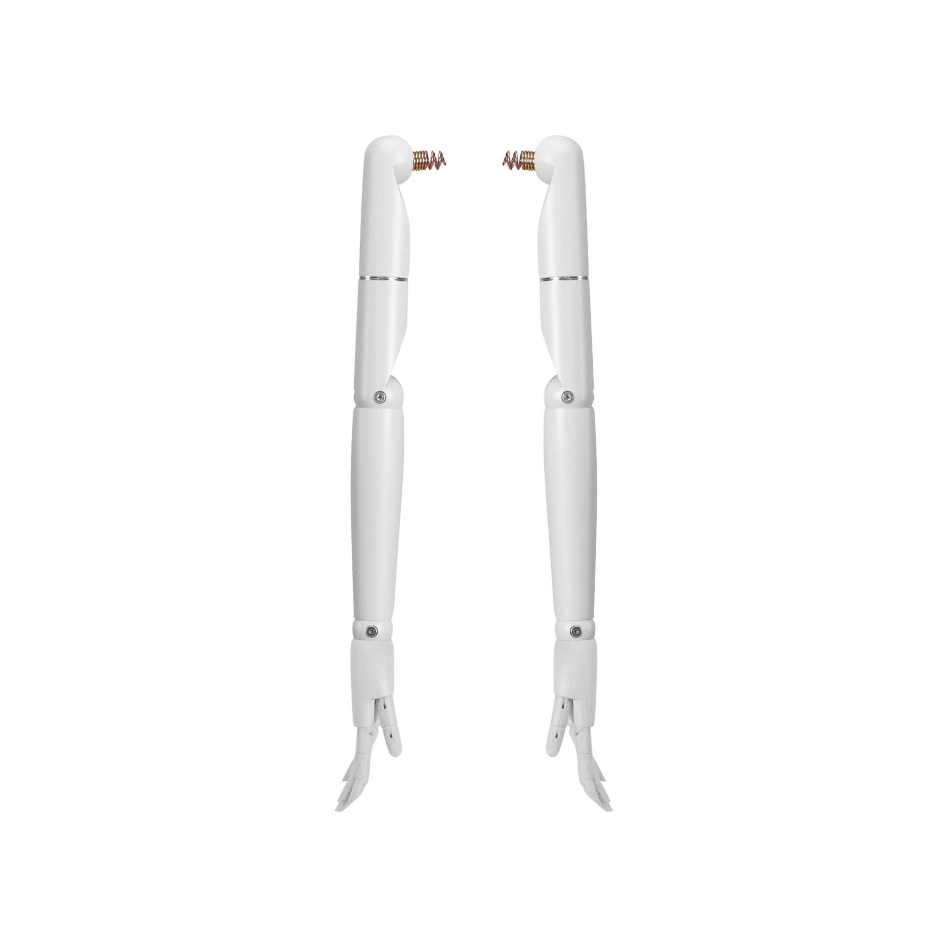 BINK - Paire de bras en bois réglables pour buste couture, femme, blanc mat