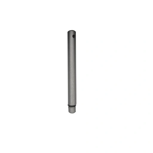 Voetpin 12 cm lang, dia 13 mm, M12, geborsteld staal
