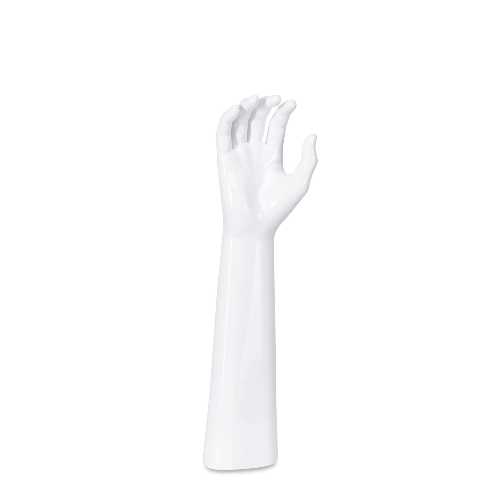Heren handformer, kunststof PVC, wit glossy