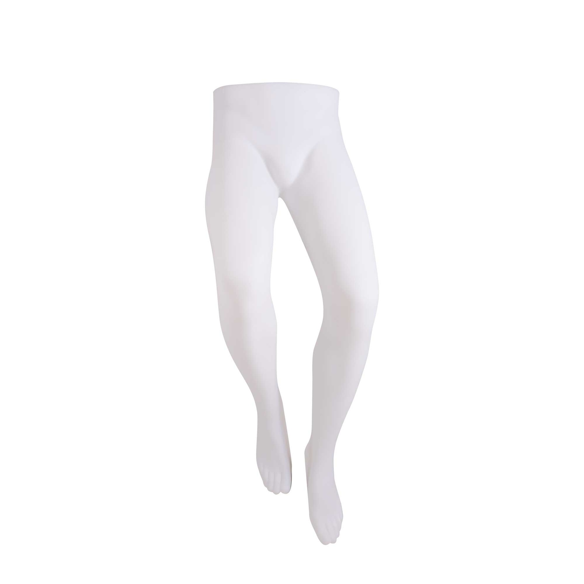 BINK - Curved men's leg display, for trousers, white, for wall mounting, including hanging loop