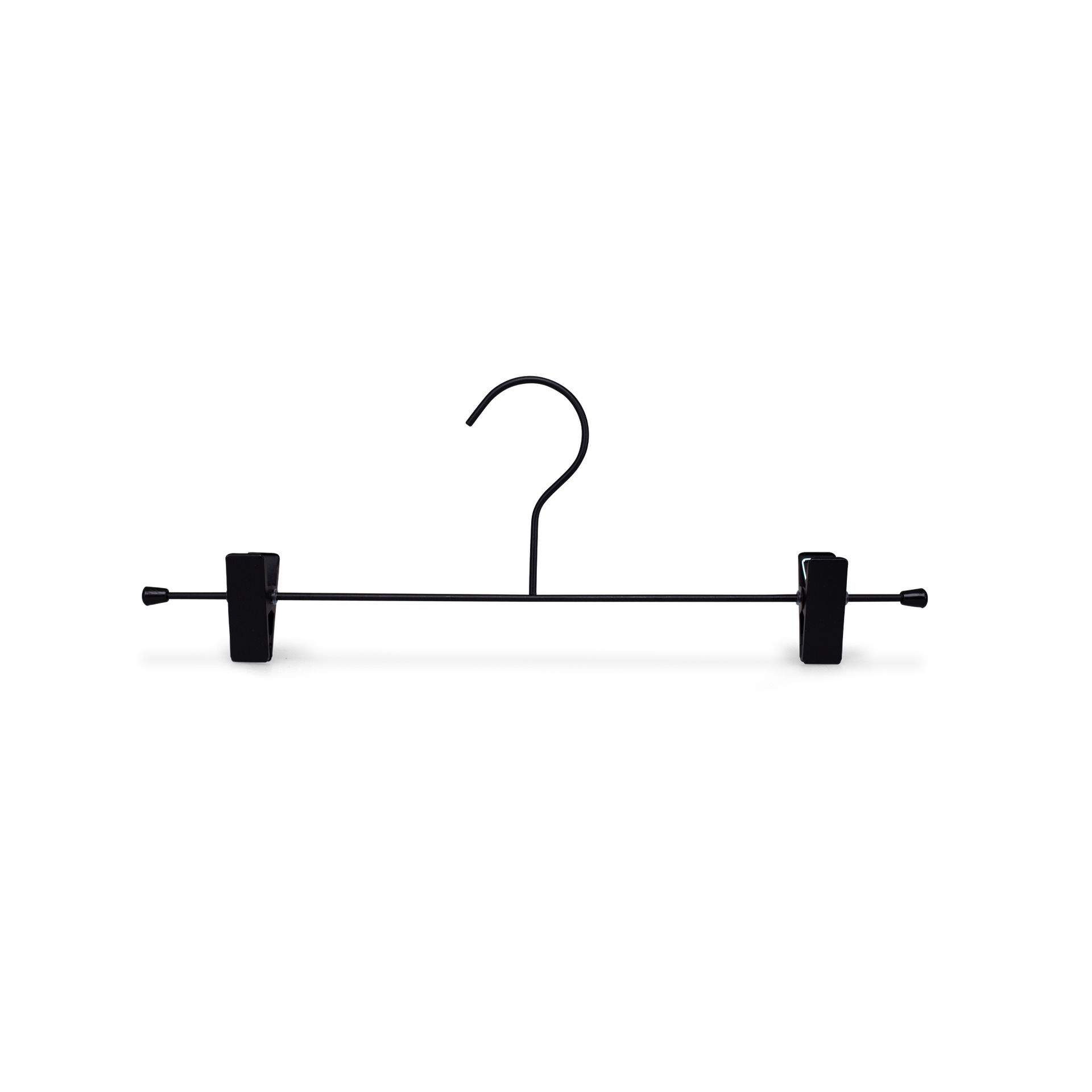 BINK - Metal clip clothes hanger, 2 clips, for trousers and skirts, length 35cm, black - box of 50 pcs