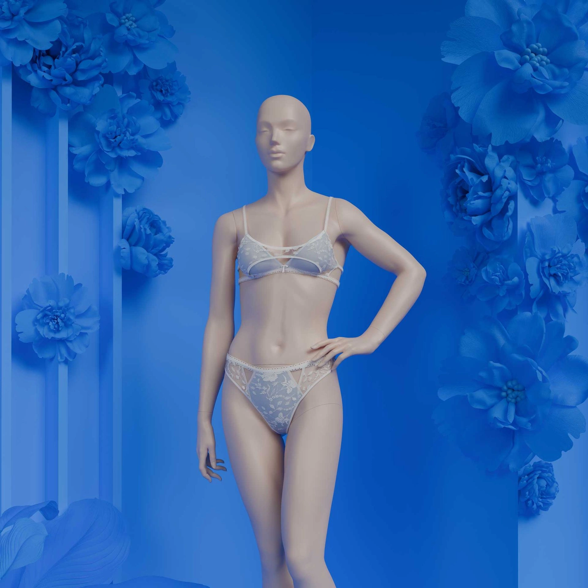 BINK - Lingerie mannequin dame B-cup huidskleur staande pose 05B 