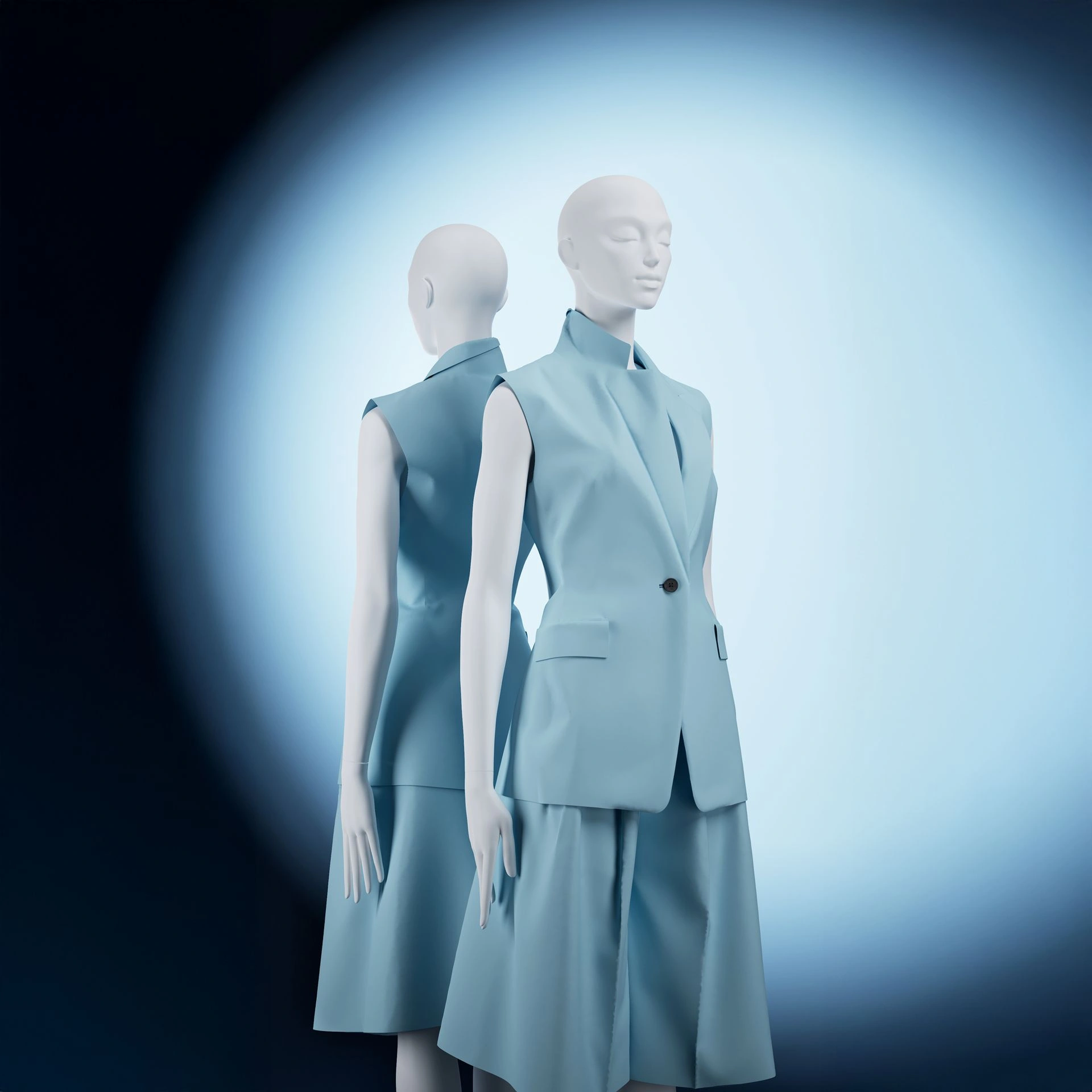 BINK - Designer mannequin, female, white color mat, standing pose 05