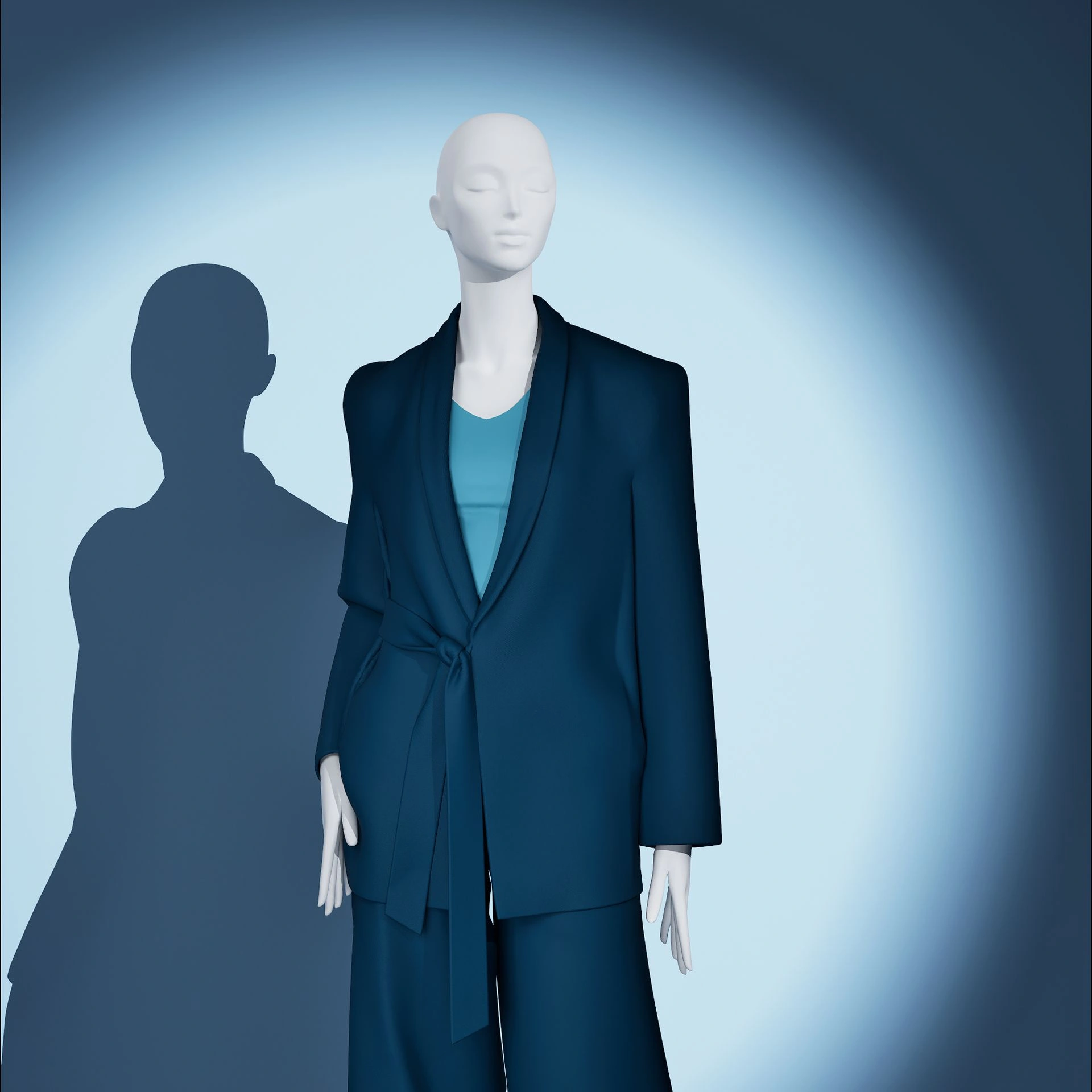 High fashion dames mannequin, wit mat, staande pose 07